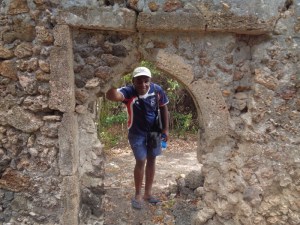Kahindi at Kirepwe ruins, Mida Creek Watamu