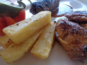 More than seafood - a chicken-steak platter Picture copyright Rupi Mangat