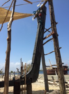 The keel and the front muli entirely made from recycled plastic. Courtesy Dipesh Pabari