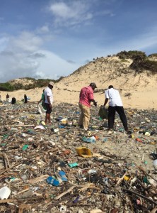 Lamu Beach clean up. In one day 5 tonnes of plastic debris was removed from the beach. Picture courtesy Dipesh Pabari