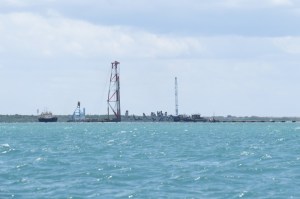 Lamu Port under construction on mainland opposite Manda copyright Rupi Mangat