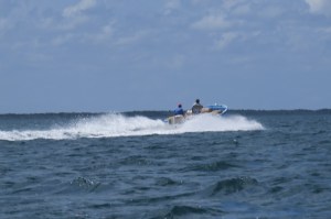 Speedboat with miraa sailing to Somalia -copyright picture Maya Mangat.