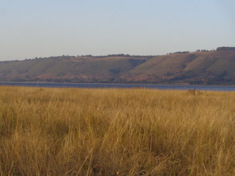 Lake Olbolossat edged by the Aberdare mountains  Copyright Rupi Mangat