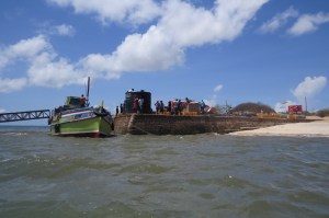 Landing at Mwangawanda (the place of black soil) to catch matatu to Pate village on Pate island Copyright Maya Mangat