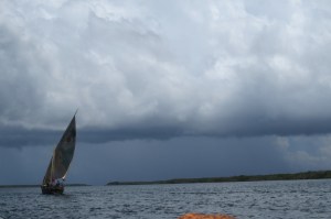 Sailing through a storm on Indian Ocean to Pate island Copyright Maya Mangat