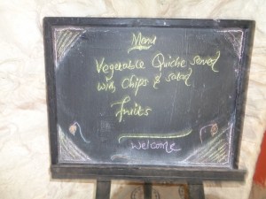 Menu for the day at Castle Forest Lodge Copyright Rupi Mangat
