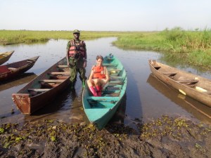 At Ziwa Rhino Sanctuary - morning on the canal looking for Shoebill storks Copyright: Rupi Mangat