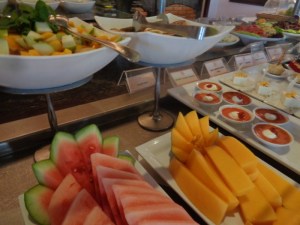 Breakfast of tropical fruits - Lake Victoria Serena Copyright Rupi Mangat