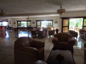 Jinja Nile Resort lounge on banks of the Nile, Uganda - copyright Rupi Mangat