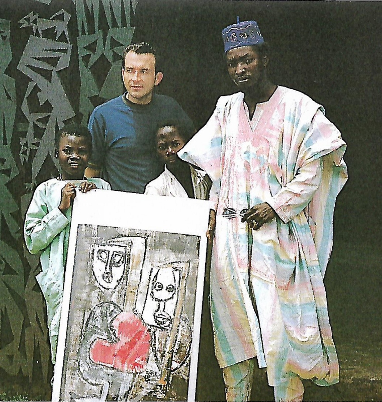 Alan Donovan buying his first work of African contemporary art from Nigerian artist Muraina Oyelami in Oshogbo Nigeria, in 1967. The Oshogbo group of artists celebrate their 50th anniversary this year with Alan Donovan who arrived in Africa in 1967, during a mammoth city wide Nigerian Festrival in Nairobi during the months of October and November.