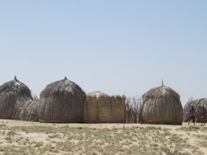 Turkana homestead in the desert Copyright Rupi Mangat