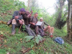 Research team for Taita apalis onTaita Hills - Dr Borghesio 3rd from left Copyright Rupi Mangat