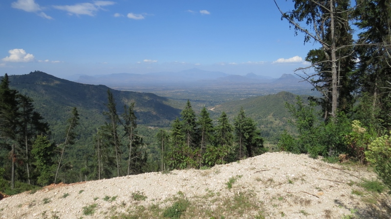 On Cherangany hills road looking at Turkwel Dam in the distance. Copyright Mayai Mangat