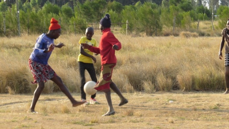 Korongo girls' fotball team at Lake Ol Bolossat Copyright Rupi Mangat Feb 2019 (800x450)