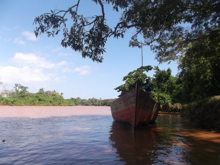 Leisurely life - dhow transport sailing by villages along the river - rupi mangat - one time use only (800x600)