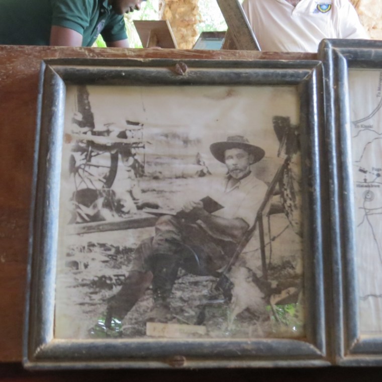 Picture of Mr Selous at the gate office at the new Nyerere Naional Park. Copyright Rupi Mangat (800x800)